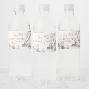 Étiquette Pour Bouteilles D'eau Baby shower d'hiver Whimsical