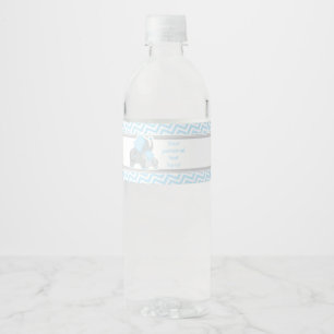 Étiquette Pour Bouteilles D'eau Baby shower éléphant Bouteille d'eau Étiquette gri