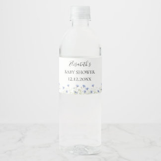 Étiquette Pour Bouteilles D'eau Baby Shower Fleur Sauvage