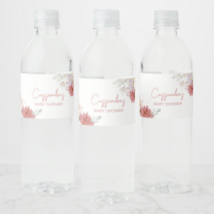 Étiquette Pour Bouteilles D'eau Baby shower Florals Baby Bloom