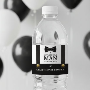 Étiquette Pour Bouteilles D'eau Baby Shower Garçon Un Petit Gentleman Bretelles