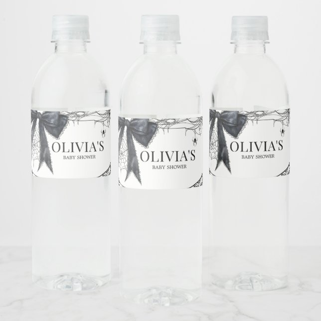 Étiquette Pour Bouteilles D'eau Baby shower gothique Little Boo (Bouteilles)