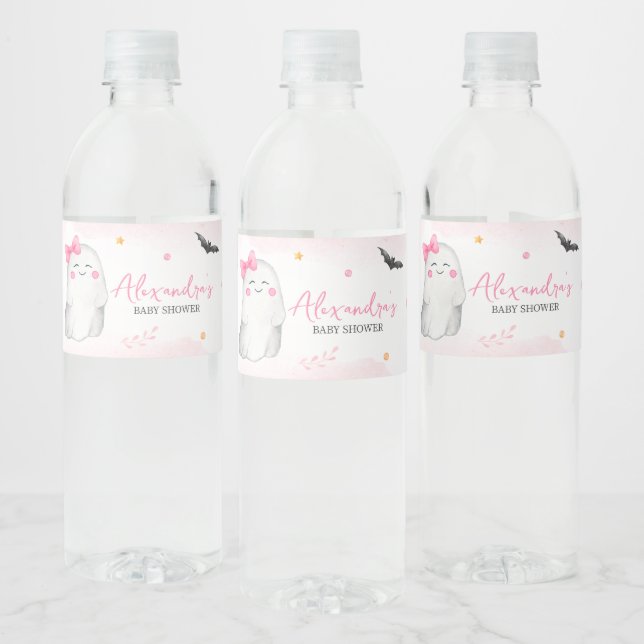 Étiquette Pour Bouteilles D'eau Baby shower Halloween Fille Fantôme (Bouteilles)