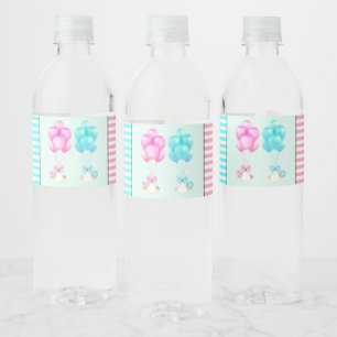 Étiquette Pour Bouteilles D'eau Baby shower jumeaux