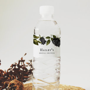 Étiquette Pour Bouteilles D'eau Baby Shower Mariage Floral Gothique