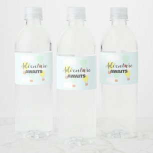 Étiquette Pour Bouteilles D'eau Baby shower neutre pour le sexe du ballon à air ch