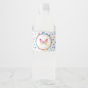 Étiquette Pour Bouteilles D'eau Baby shower papillon Étiquette bouteille d'eau