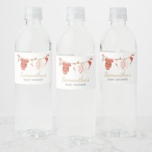 Étiquette Pour Bouteilles D'eau Baby shower Père Noël de Noël