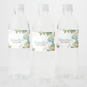 Étiquette Pour Bouteilles D'eau Baby shower Rawr Dino