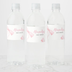 Étiquette Pour Bouteilles D'eau Baby Shower Rose Minimaliste