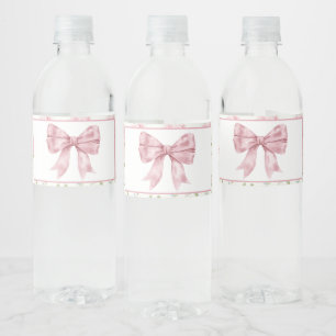 Étiquette Pour Bouteilles D'eau Baby Shower Ruban Floral Rose 