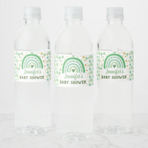 Étiquette Pour Bouteilles D'eau Baby shower Saint Patrick's Day Rainbow Neutral