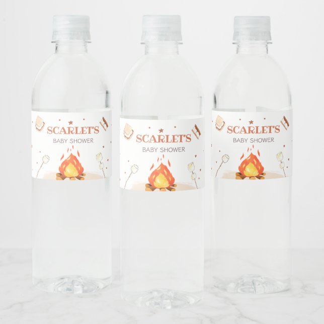 Étiquette Pour Bouteilles D'eau Baby shower S''more Bonfire (Bouteilles)