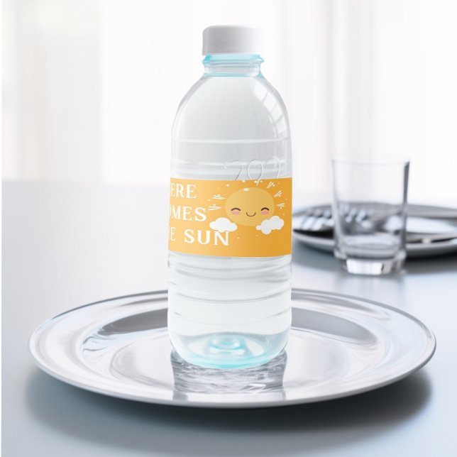 Étiquette Pour Bouteilles D'eau Baby shower solaire (Créateur téléchargé)