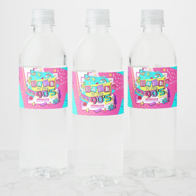 Étiquette Pour Bouteilles D'eau Bach aux années 90 (Bouteilles)