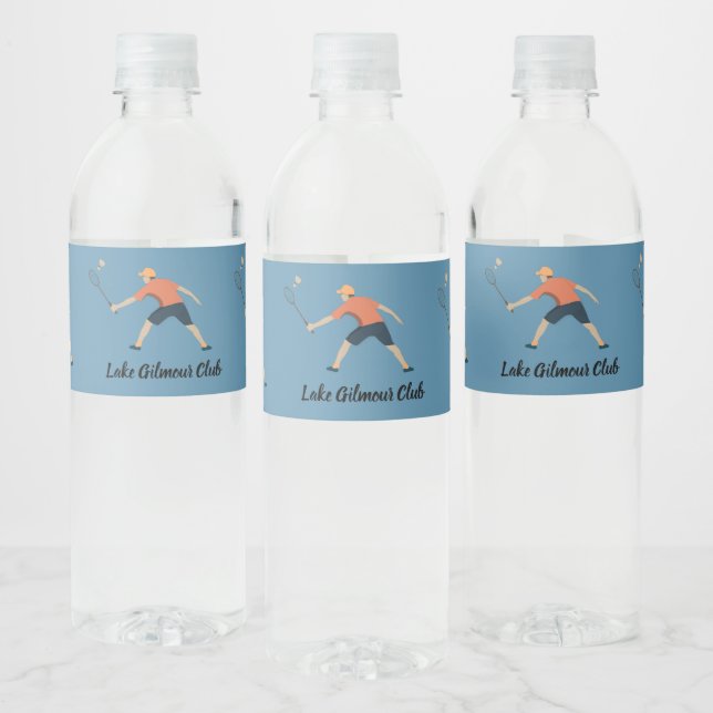 Étiquette Pour Bouteilles D'eau Badminton (Bouteilles)