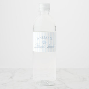 Étiquette Pour Bouteilles D'eau Baigneuse de mariage côtier de Seashell