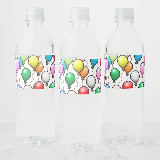 Étiquette Pour Bouteilles D'eau Ballons d'anniversaire (Bouteilles)