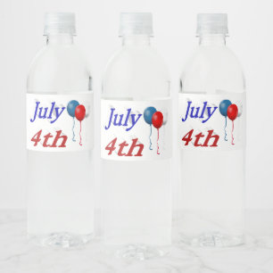 Étiquette Pour Bouteilles D'eau Balloons du 4 juillet