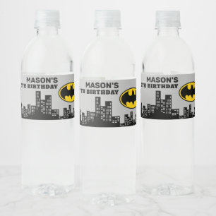 Étiquette Pour Bouteilles D'eau Batman - Gotham City Anniversaire