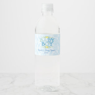 Étiquette Pour Bouteilles D'eau Bébé, baby shower floral de pays
