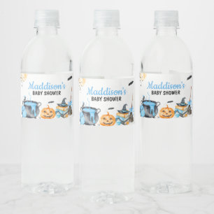 Étiquette Pour Bouteilles D'eau Bébé bleu brasse Citrouille Baby shower Halloween