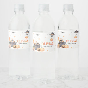 Étiquette Pour Bouteilles D'eau Bébé brasse Orange Halloween Baby shower