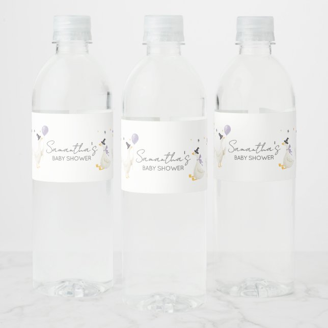 Étiquette Pour Bouteilles D'eau Bébé Dinde Soirée de Bébé (Bouteilles)