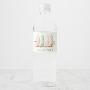 Étiquette Pour Bouteilles D'eau Bébé neutre à bord Baby shower de surf