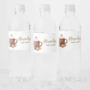Étiquette Pour Bouteilles D'eau Bébé son froid en dehors du Baby shower de cacao c