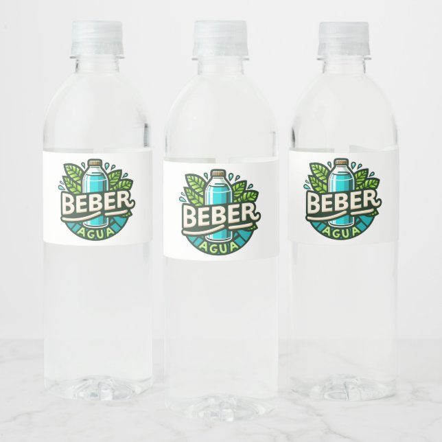 Étiquette Pour Bouteilles D'eau Beber agua (Bouteilles)
