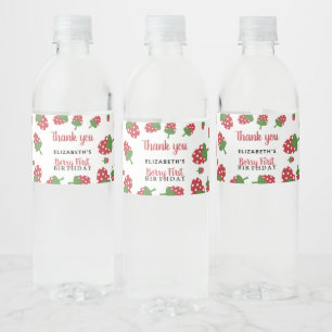 Étiquette Pour Bouteilles D'eau Berry Premier anniversaire mignonne fraise fille m
