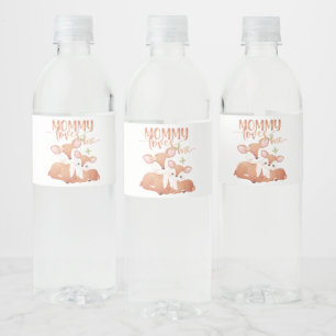 Étiquette Pour Bouteilles D'eau Biche Cerf et Faon Maman M'aime