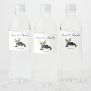 Étiquette Pour Bouteilles D'eau Blackberry Blackberry Mariage d'été