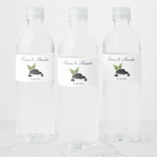Étiquette Pour Bouteilles D'eau Blackberry Blackberry Mariage d'été