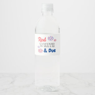 Étiquette Pour Bouteilles D'eau Blanc rouge et échéance