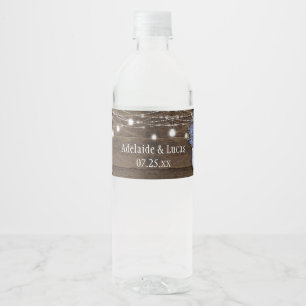 Étiquette Pour Bouteilles D'eau Bleu Rustique Oubliez-moi Noter Bouteille d'eau Ma