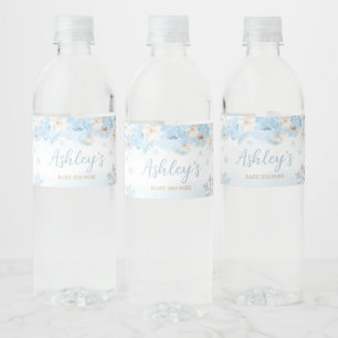 Étiquette Pour Bouteilles D'eau Blue A Little Snowflake Baby shower