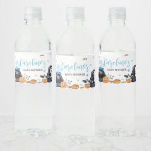 Étiquette Pour Bouteilles D'eau Blue Baby est en train de brasser de mignons Baby