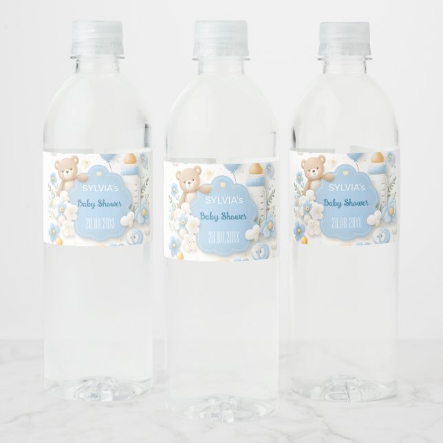 Étiquette Pour Bouteilles D'eau Blue Bundle Joy : Baby Boy Shower (Bouteilles)