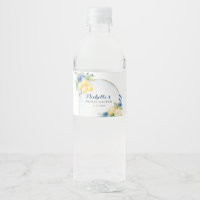 Blue floral Lemon Main Squeeze Baby Shower Mariage