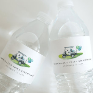 Étiquette Pour Bouteilles D'eau Blue Golf Birthday Par tee