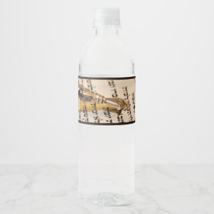Étiquette Pour Bouteilles D'eau BM Bar Bat mitzvah Gold Yad