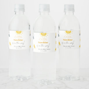 Étiquette Pour Bouteilles D'eau Bohème un peu de soleil est la façon de baby showe