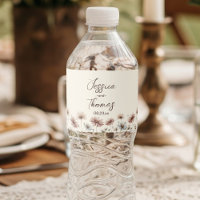 Boho Chic Earthtone Fleurs sauvages Mariage simple