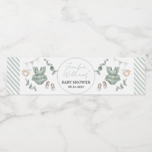 Étiquette Pour Bouteilles D'eau Boho eucalyptus fille baby shower bouteille étique