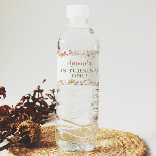 Étiquette Pour Bouteilles D'eau Boho Fleur sauvage thème Étiquette bouteille d'eau
