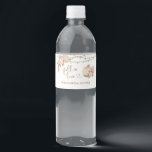 Étiquette Pour Bouteilles D'eau Boho Rustic Citrouille tomber dans Love Bouteille<br><div class="desc">Boho Rustic Citrouille tomber dans l'amour Fête des mariées Étiquette bouteille d'eau</div>