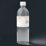 Étiquette Pour Bouteilles D'eau Boho Rustic Citrouille tomber dans Love Bouteille<br><div class="desc">Boho Rustic Citrouille tomber dans l'amour Fête des mariées Étiquette bouteille d'eau</div>