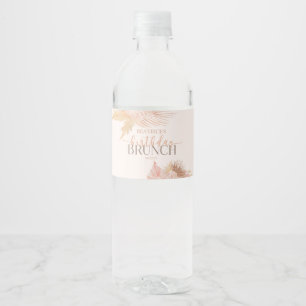 Étiquette Pour Bouteilles D'eau Boho Soft Rose Floral Fleur Anniversaire Brunch Pa